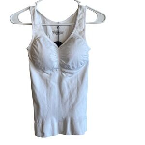 Contorly White Seamless Padded Shapewear Camisole Tank Top Womens Large NEW